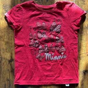 Disney Red Minnie Mouse Short Sleeve Tee